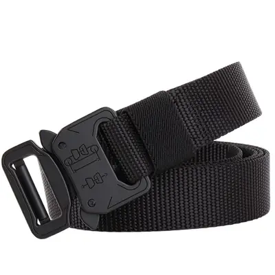 Black Tactical Nylon Belt 2.5cm Hardened