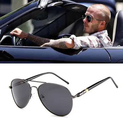 Carl Fitow Star Polarized Aviator Sunglasses Black