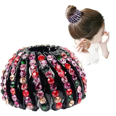 Black K-Style Hair Iron Ball Hair Clip Small