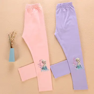 Frozen Ice Princess Kids Pants Pink Autumn Wear