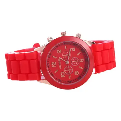 in stock Geneva Geneva Silicone Watch Women's Korean Style Fashion Beautiful Color Jelly Student Casual Watch