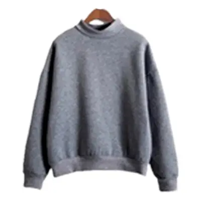 Women Green Velvet Turtleneck Sweatshirt Small