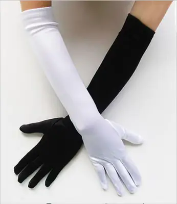 Black High Stretch Gloves for Nightclub Use