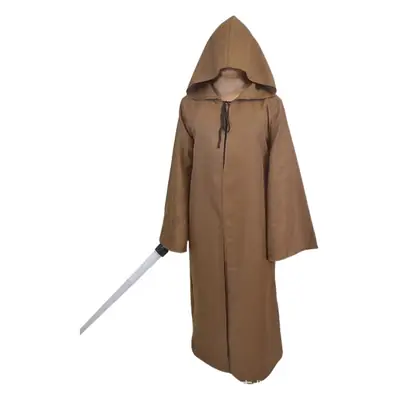 Halloween Robe Star Wars Jedi Knight Cloak Costume Brown
