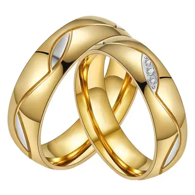 18K Gold Diamond Couple Ring for Men Women