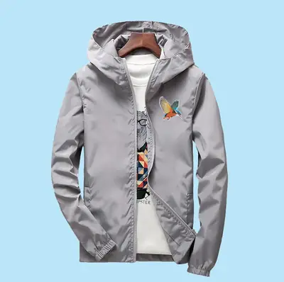 Orange Embroidered Hoodie for Men Large Size