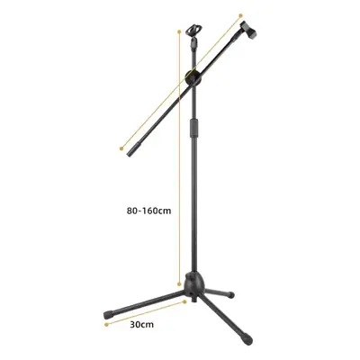 Vertical Karaoke Microphone Tripod Stand with Tripod Base