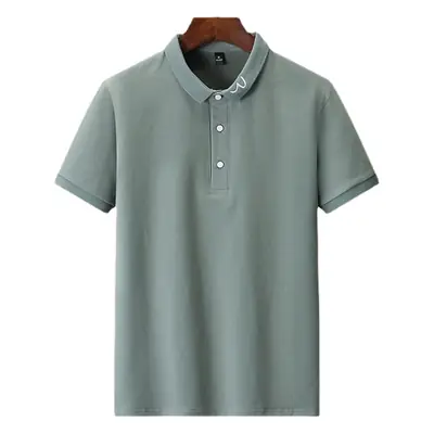 Men's Grey Polo T-Shirt 2025 Summer Casual Wear