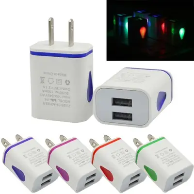 Smart USB 1.2A LED Mobile Charger with 3 Color Options