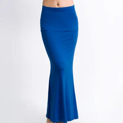 Plus Size Women's Bodycon Fishtail Skirt Candy Color
