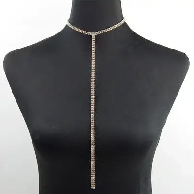 European American Vintage Body Chain Necklace Single Layer