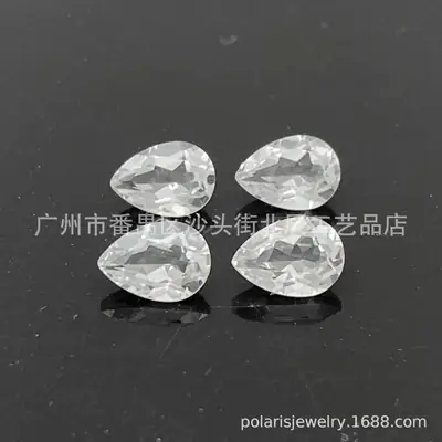 Natural White Topaz Pear Drop Shape 3x4mm Crystal
