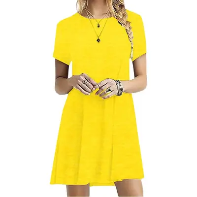 Black Short Sleeve Women's Dress Wish