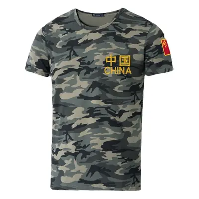 Men Camo T-Shirt 2025 Summer China Logo