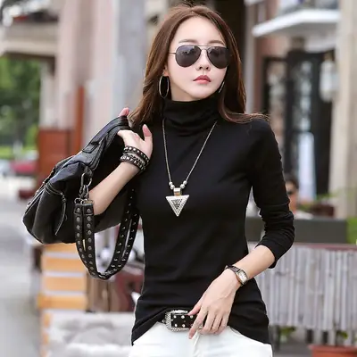 Women Korean Style Long Sleeve T-Shirt Grey