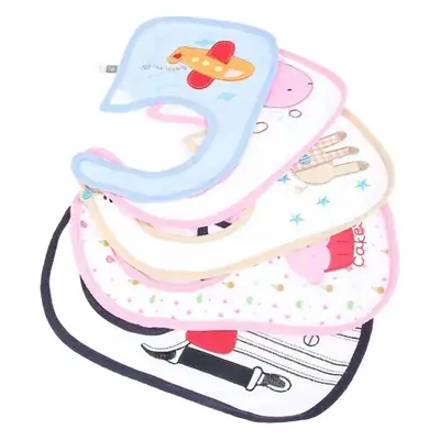 Cotton Baby Cartoon Bib Pink Love Mommy Design