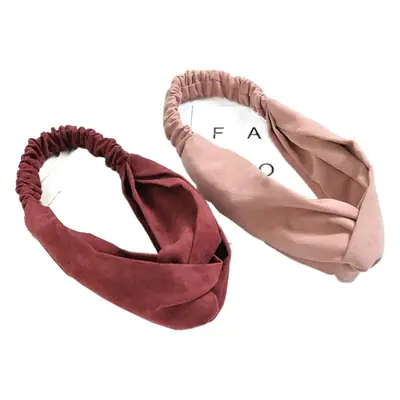 Grey Elastic Cross Hair Band for Women