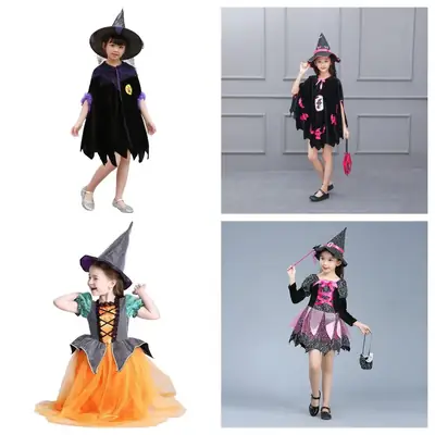 Children's Witch Costume Set for All Saints Festival