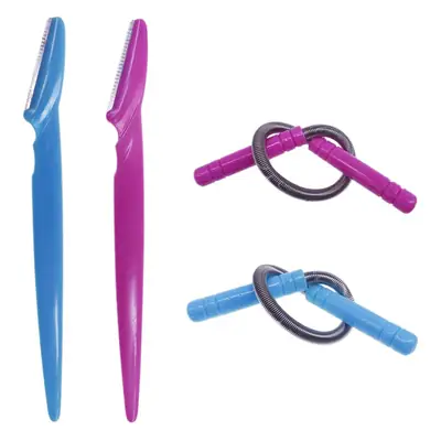 Hair Puller Set Blue Pink Facial Scraper Eyebrow Trimmer