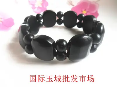 Natural Black Jade Handset Bracelet for Men