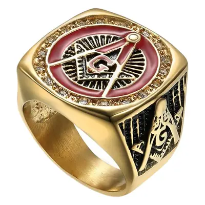 Exaggerated Freemasonry Diamond Ring for Men