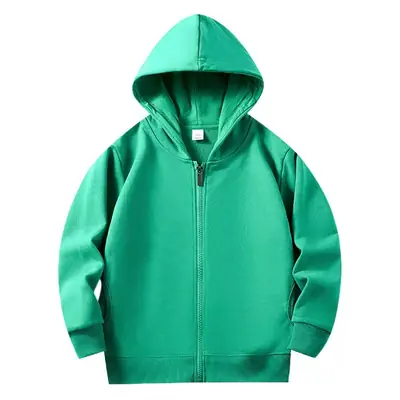 Red Full-Zip Hooded Sweatshirt for Boys Girls
