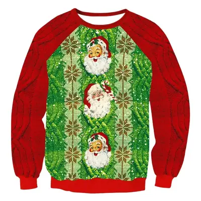 2024 Christmas Digital Printed Sweatshirt Women Plus Size