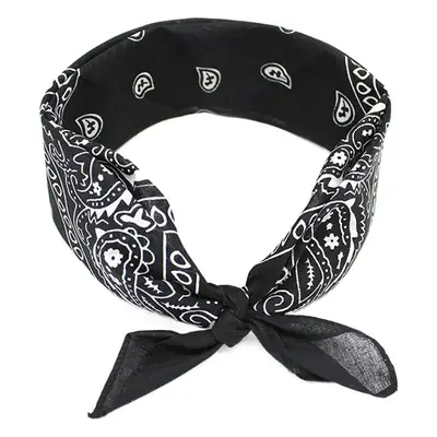 Green Embroidered Korean Style Hair Band with Silk Scarf Design