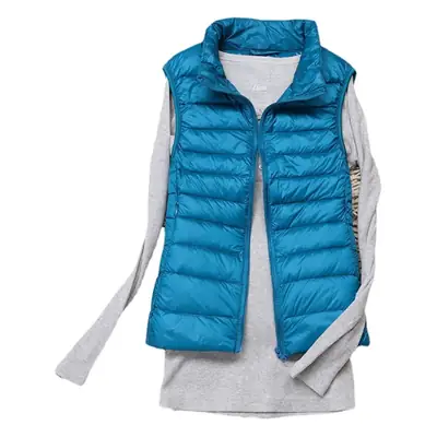 Women's Maroon Puffer Vest Slim Fit Korean Style