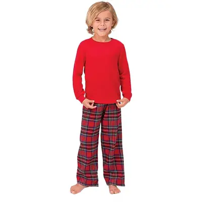 Red Plaid Pajama Set for Women Pure Cotton Christmas