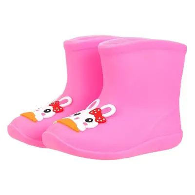Four Seasons Cartoon Puppy Rain Boots Blue Yellow