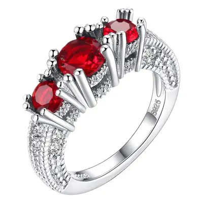 White Snowflake Zircon Ring for Women's Jewelry Gift