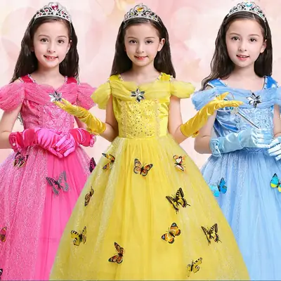 Children's Halloween Frozen Princess Dress Cinderella Dress Girls