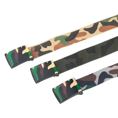 Camouflage Canvas Belt for Men Women Casual Street Dance Pants