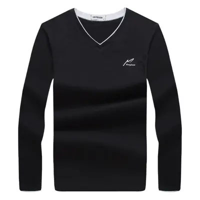 Autumn Long Sleeve V-Neck T-Shirt for Men