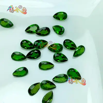 Natural Diopside Bare Stone Rings 3x5 Drop Ice Clear