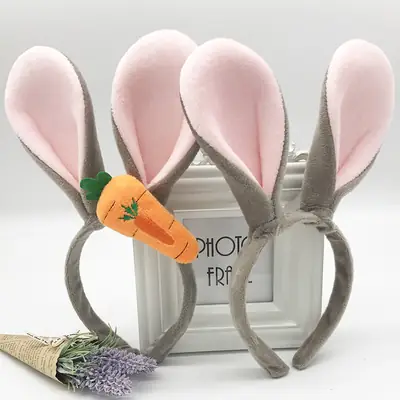 Korean Hair Accessories Judy Rabbit Ears Headband Three-Dimensional Carrot Cute Headdress