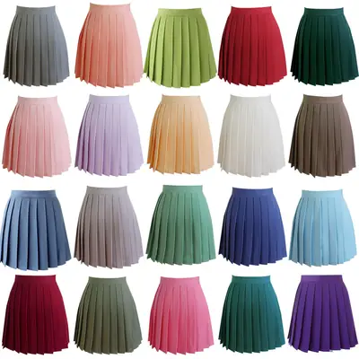 Blue Pleated Japanese JK Uniform Skirt