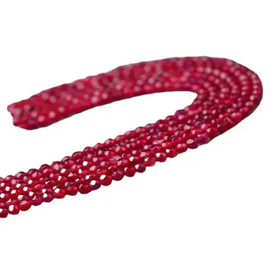 Pink Crystal Faceted Beads for DIY Jewelry