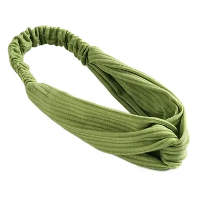 Yellow Knitted Cotton Elastic Headband for Women