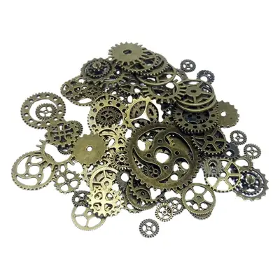 Retro Alloy Gear DIY Jewelry 100g Pack