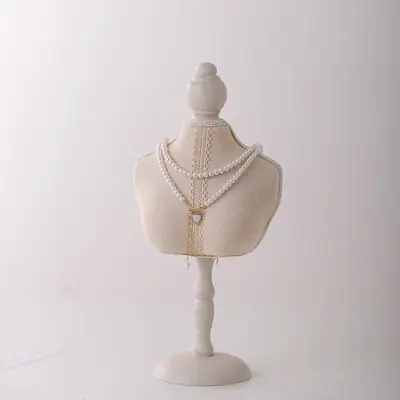 White Lace Necklace Display Stand 36cm Height