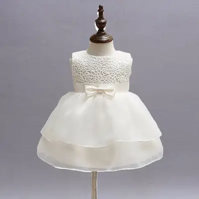 Red Tulle Baby Dress for Girls Full Month Hundred Day Dress