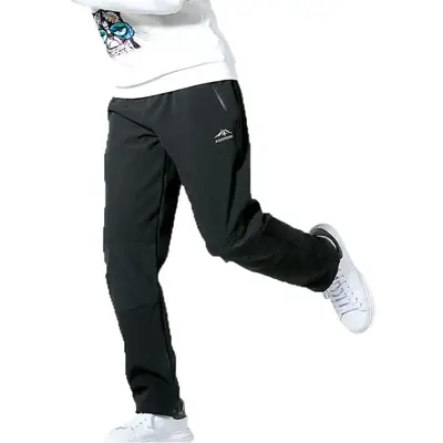 Boys Windproof Ski Pants Black Outdoor Wear