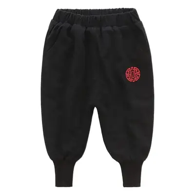 Chinese Style Cotton Pants for Boys Girls Straight Leg