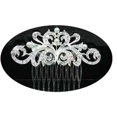 Butterfly Hair Comb with Rhinestones for Bridal Use