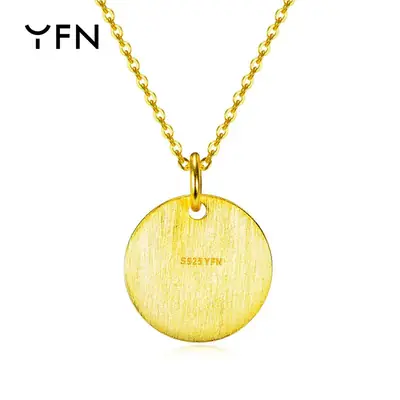 Yafini 925 Sterling Silver Necklace with I Letter Pendant