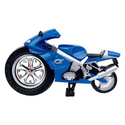 Blue Crossed Motorcycle Alarm Clock for Kids