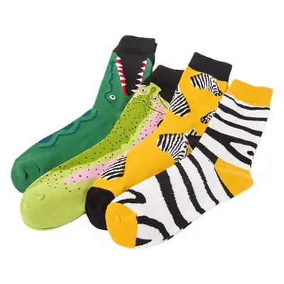 Spot autumn and winter new cross-border fashion color men's socks animal series Casual couples socks wholesale without card head