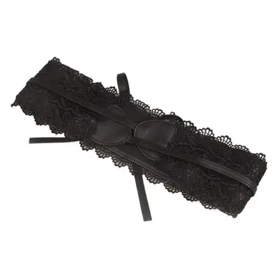 Black Lace Wide Belt for Women